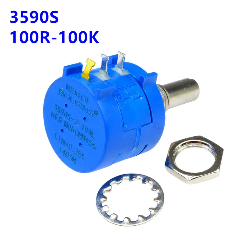 3590S 다회전 전위차계 500 1K 2K 5K 10K 20K 50K 100K ohm 정밀 전위차계 가변 저항기 3590 102 202 502 103