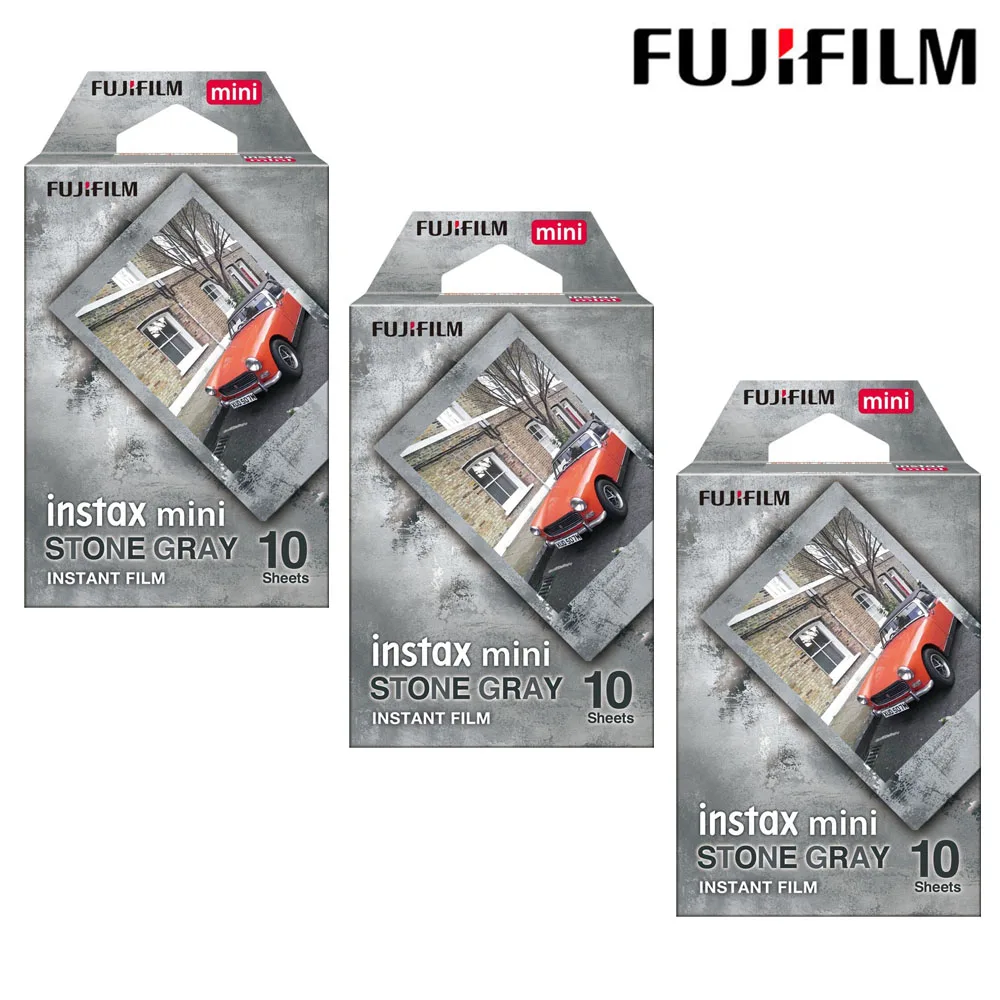 10/30 Fogli Fujifilm Instax Mini Film Instax Mini 12 Stone Grey Design Film Mini 11 8 9 7S 25 26 70 90 Fotocamera Istantanea Sp-1 Sp-2