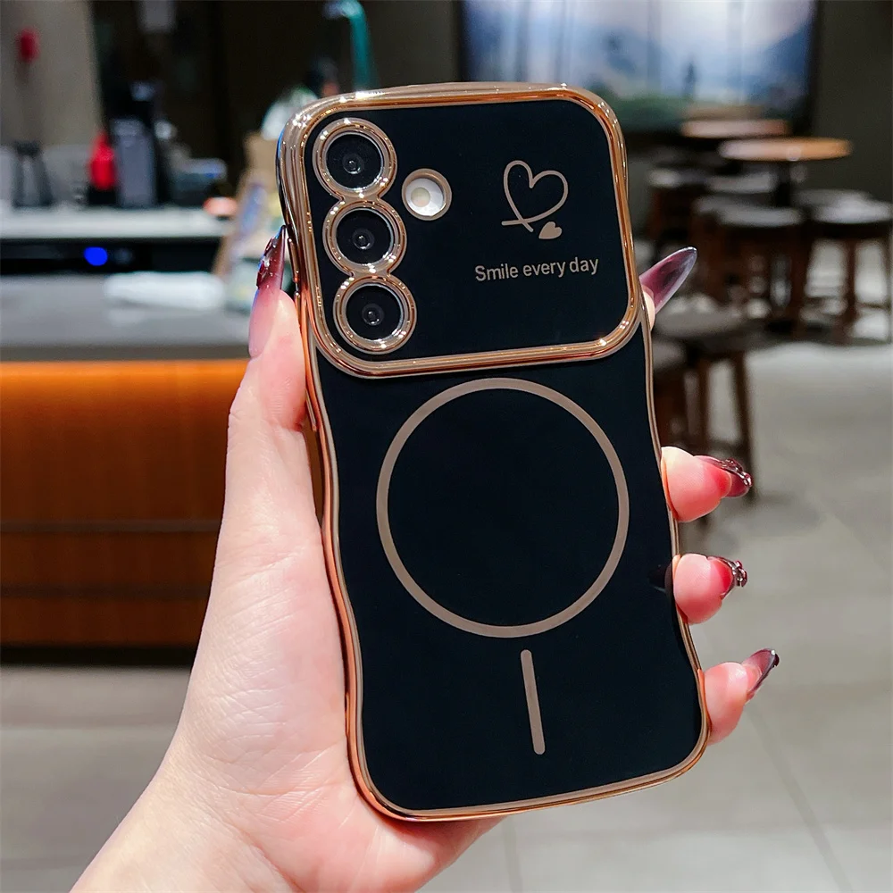 Magnetic Love Heart Shockproof Phone Case with Soft Cover
