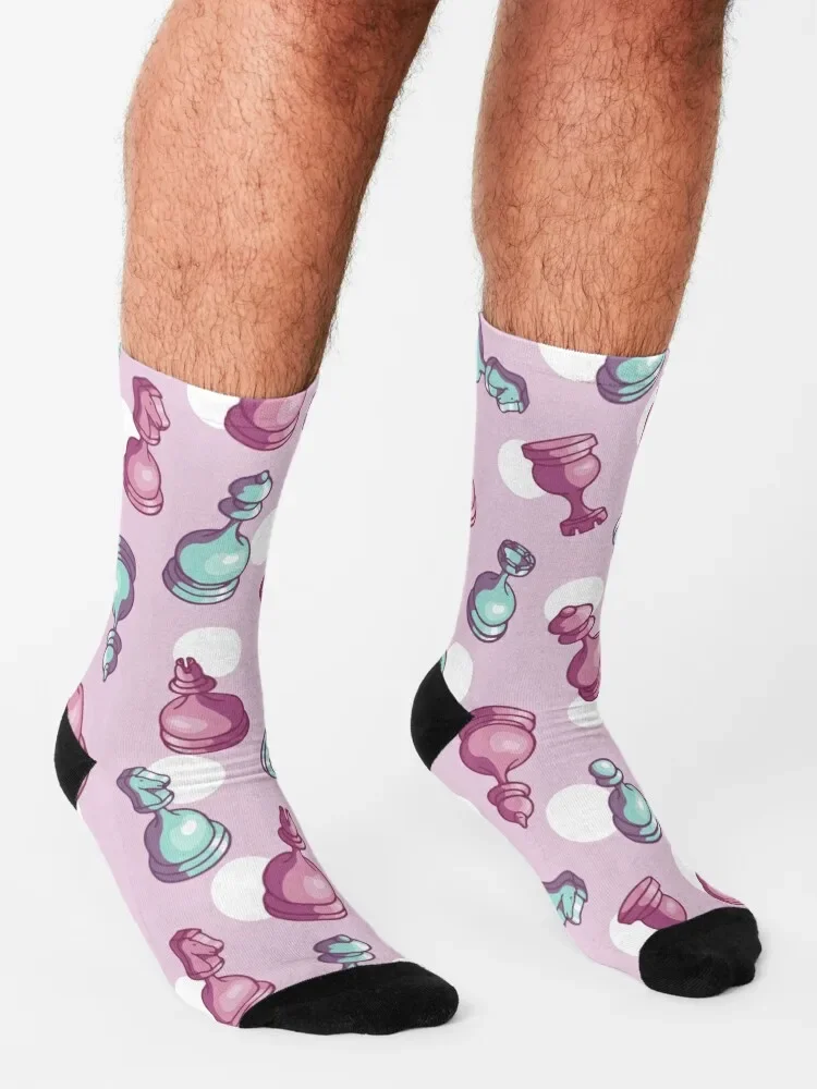 Chess player chess pieces Socks non-slip soccer stockings Woman socks cute socks