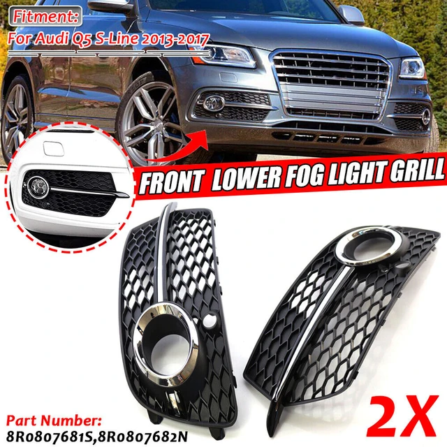 Auto Front Bumper Fog Light Grille Honeycomb Hex Grill Cover Black For Audi  Q5 S-line Sq5 Sport 4 Doors 2013 2014 2015 2016 2017 - Racing Grills -  AliExpress