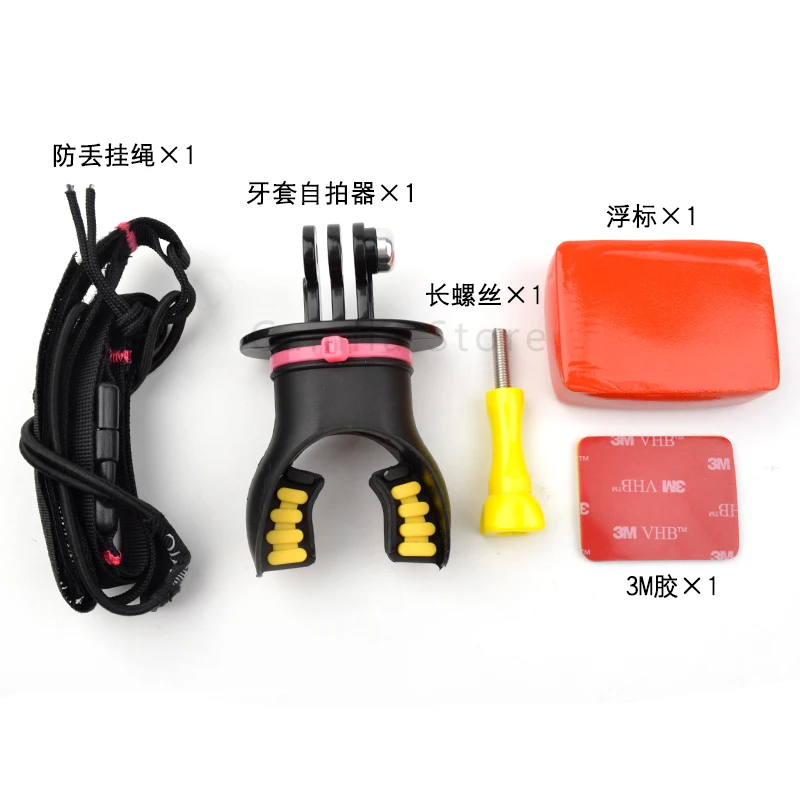 Per Gopro Surf Mouth Mount Dummy Bite Surf Accessori Per Immersioni Set Per Gopro Hero 5 4 3 Session Xiaomi 4K Sjcam Sj4000 H9 Cam