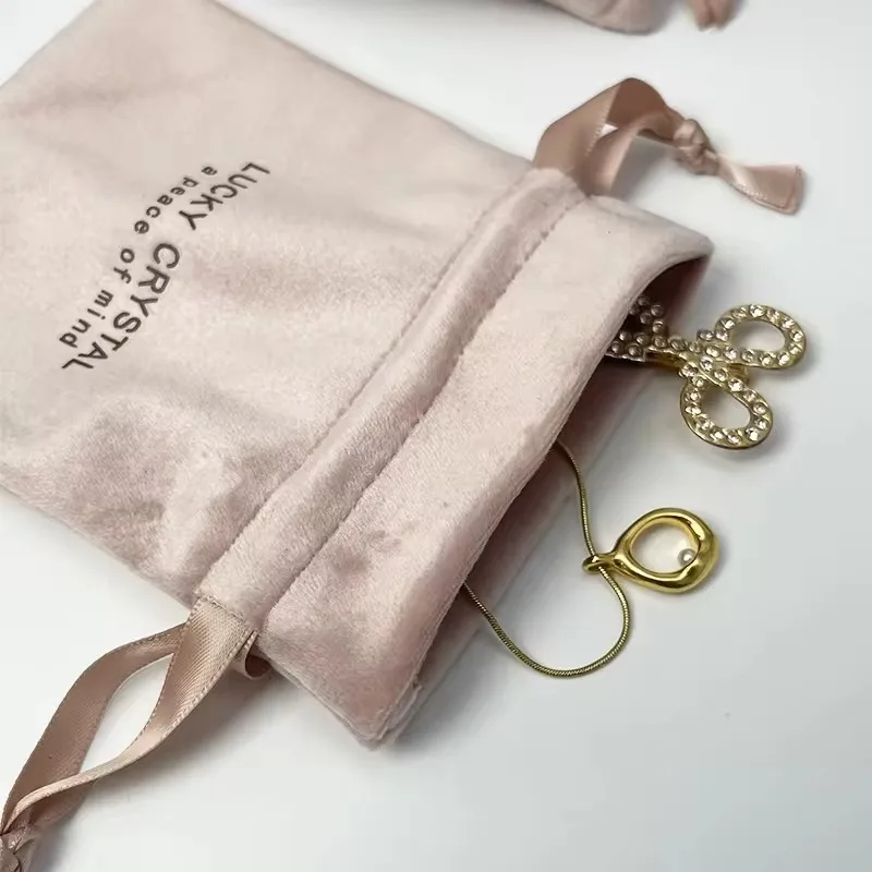 Custom logo printing drawstring pouch small custom jewelry gift velvet bag Jewelry Ring Packaging Bags Wedding Party Favors Bag 6 Sebbbe9903b8c43029aa5d98894c378bd8