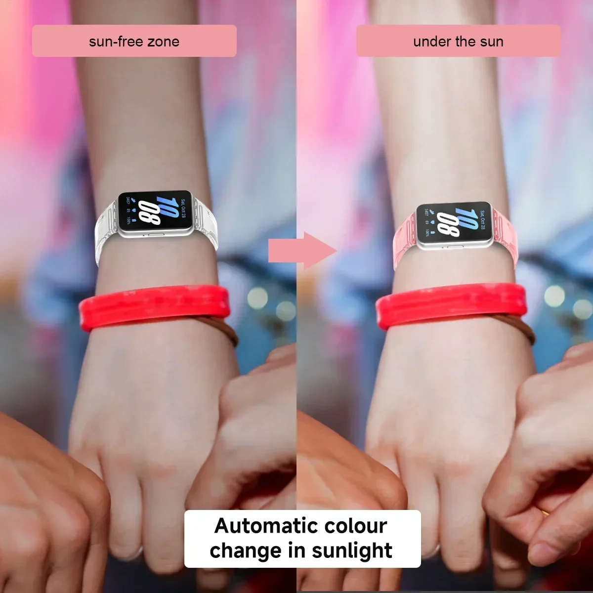 Photochromic TPU Sport Strap: Adjustable Replacement Band