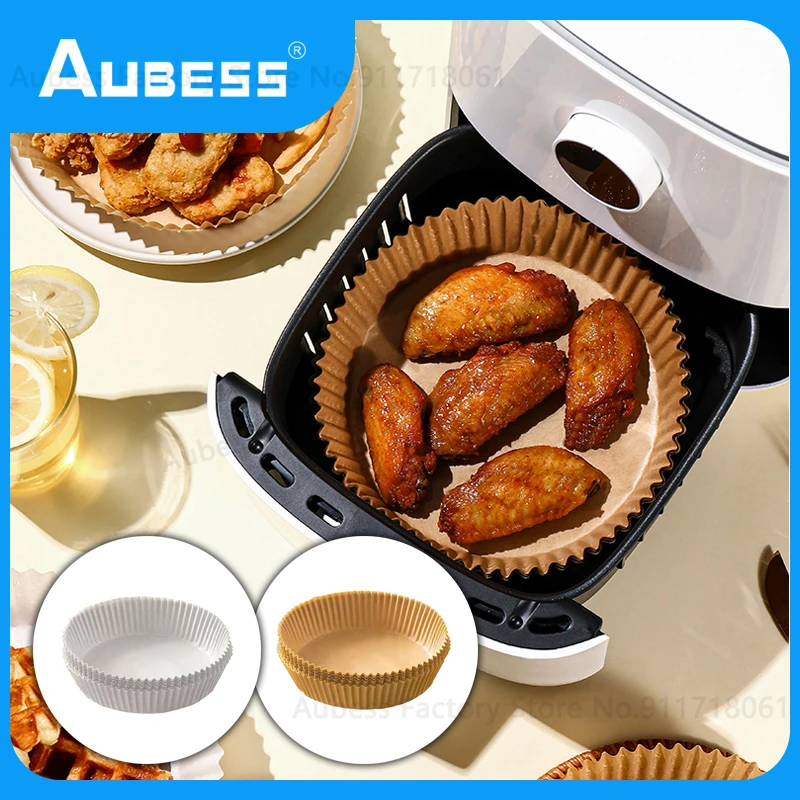 50/100pcs Airfryer Baking Paper Oil proof Air Fryer Disposable Trays