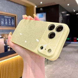 Luxury Glitter Bling Shockproof Phone Case with Camera Lens Protection - iPhone 15 Plus (YELLOW)