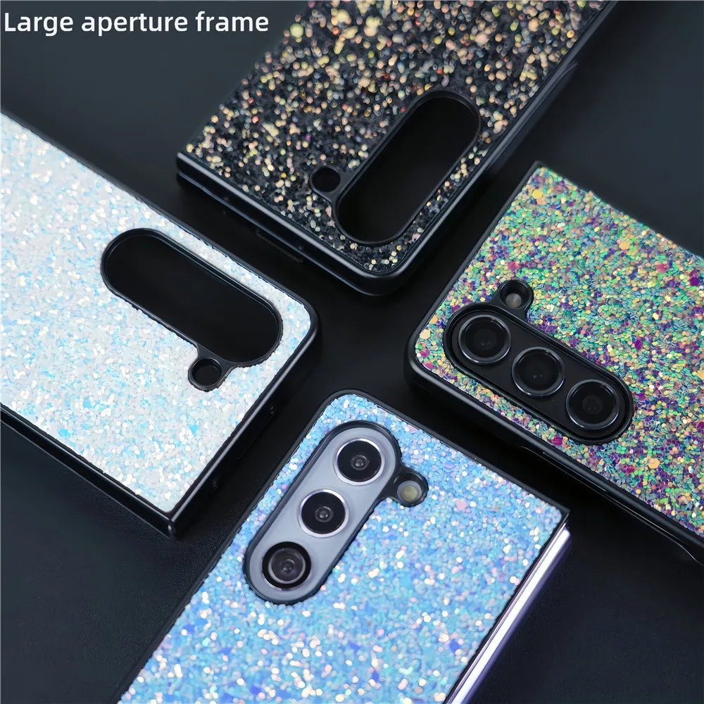 Custodia Per Telefono Pc Glitter Moda Di Lusso Per Samsung Galaxy Z Fold 5 Custodia Per Galaxy Z Fold 4 Cover Z Fold3 5G Z Fold5 Capa Z Fold 4