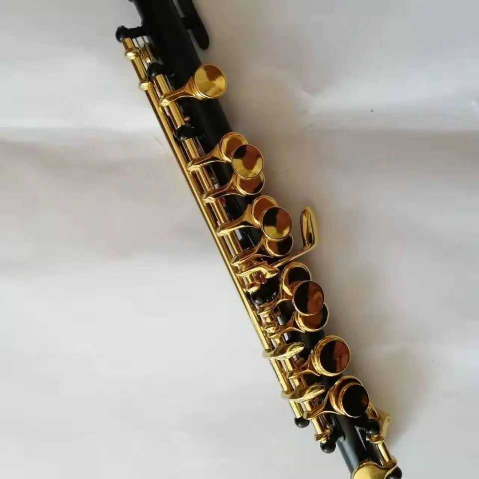 Professional Piccolo Instrument Nickel Plated C Key Metal Piccolo Black