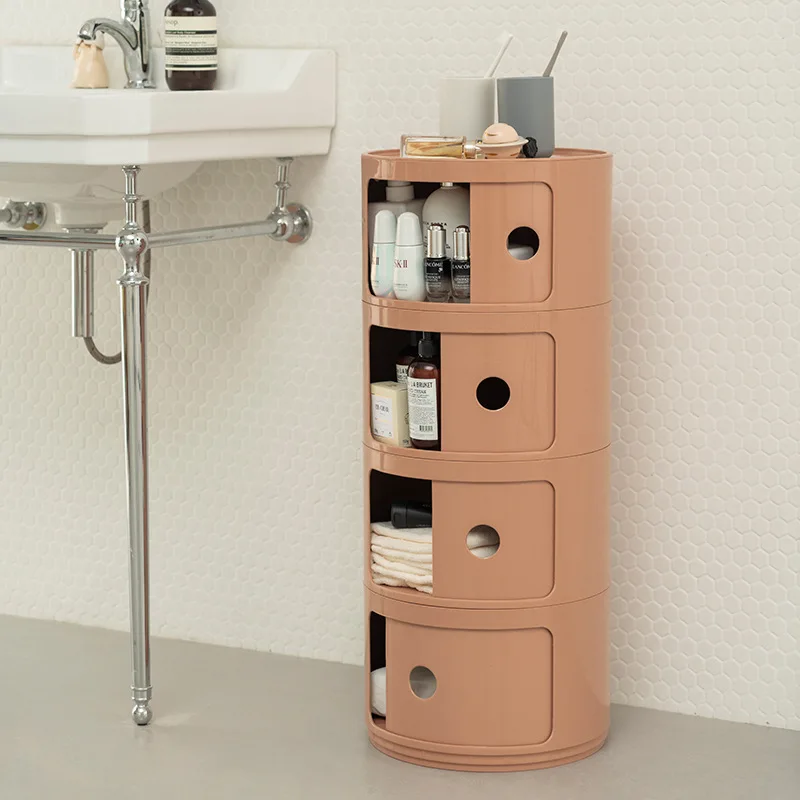 Nordic Ins Net Red Bedside Table Modern Minimalist White Round Small Cabinet Simple Mini Side Cabinet Creative furniture