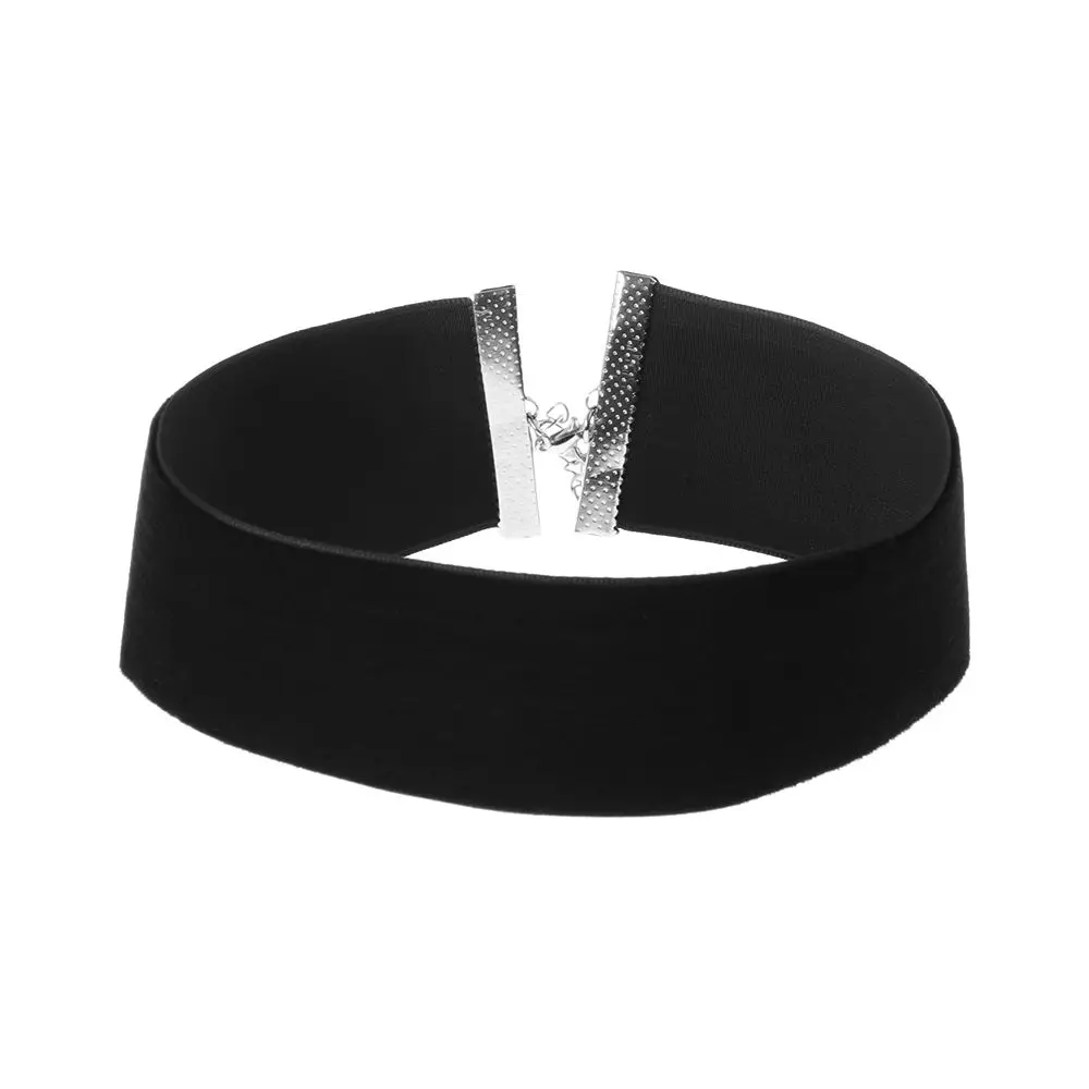 Gothic Black Velvet Choker Necklace