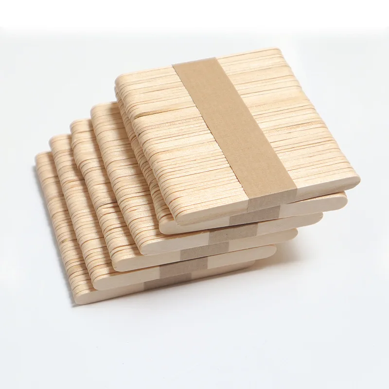 Wooden Craft Ice Cream Sticks Pop Popsicle Sticks Natural Wood Cake Tools DIY kids Handwork Art Crafts Toys Ice Mold 50Pcs/Lot
