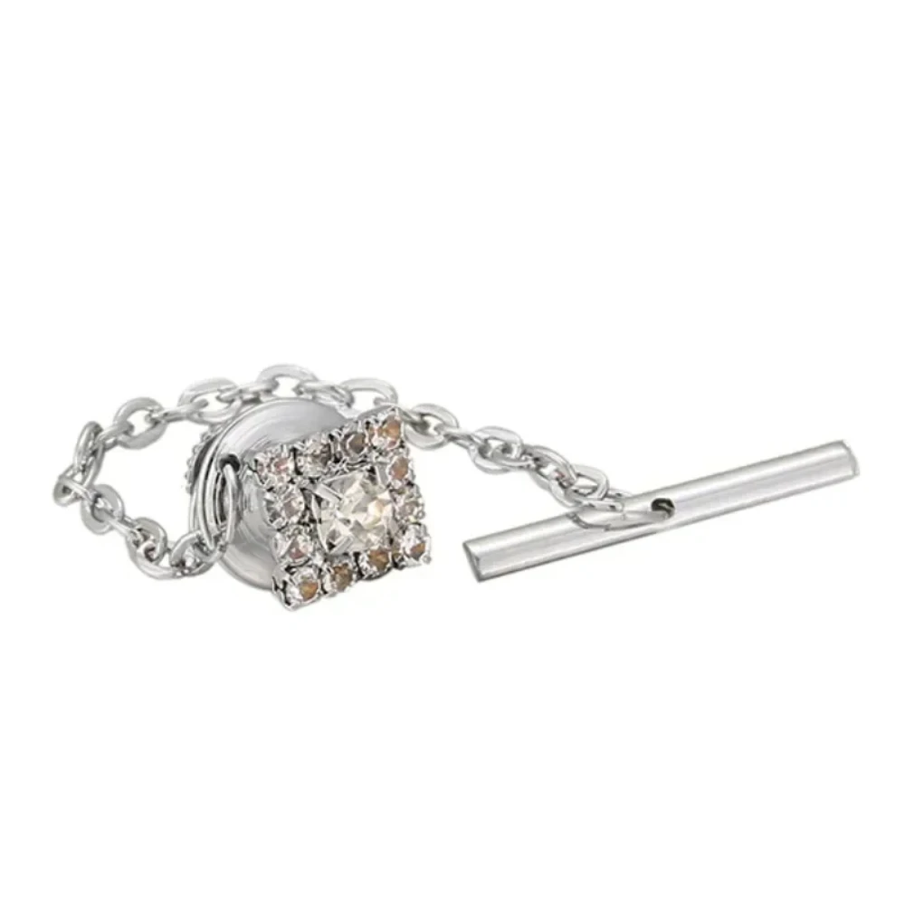 Tie clips men's business wedding banquet daily crystal lock buckle