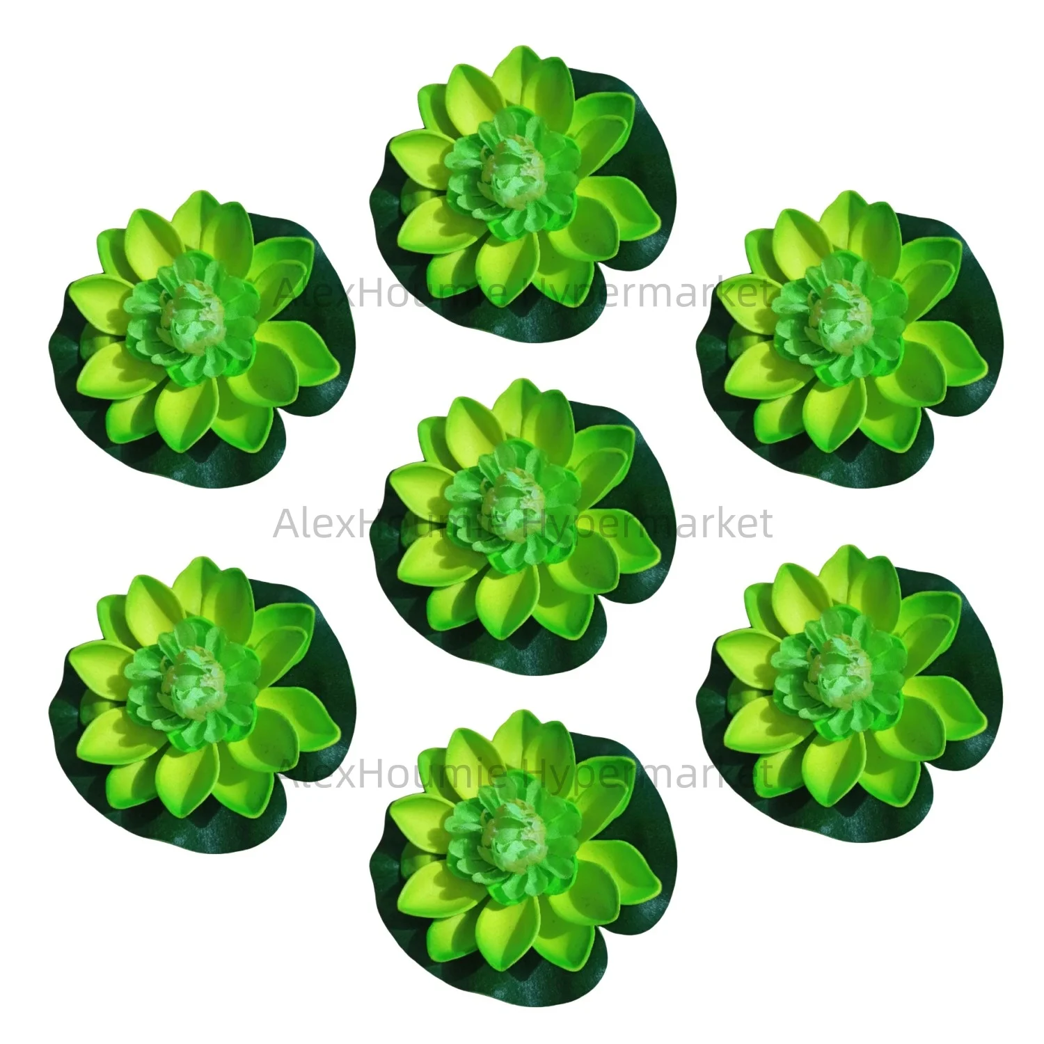 7-teilige künstliche schwimmende Schaumstoff-Lotusblume mit Seerosen-Pad, lebensechte Verzierung, perfekt für Zuhause, Garten, Teich, Dekorationen – Detail 14