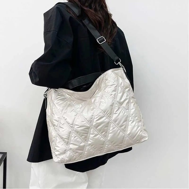 Simple Versatile Diamond Large Capacity Retro Handbag Women's Casual Soft Handle Crossbody Shoulder Bags Purse Bolsos Mujer