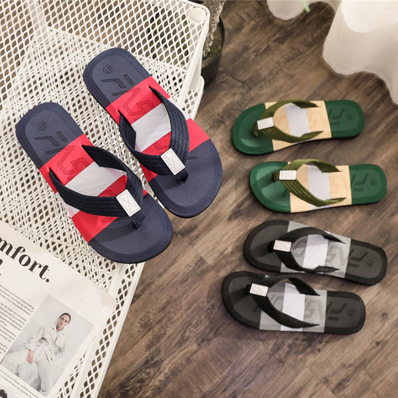 

Fashion Men EVA Slippers Trend Beach Flip-flops Summer New Mixed Colors Comfortable Home Shoes Slips Hommes Nouveautés