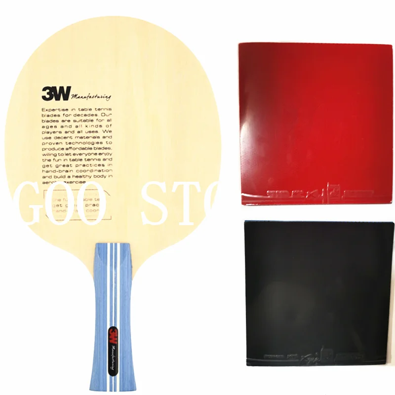 

SANWEI 3W Table Tennis Blade With 2x XIENT XVT Rubber Original SANWEI Ping Pong Racket Assembled for Beginner