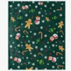 Christmas Baby Blanket Soft Warm Fleece Bed Cover Bedding Kids Green Snowman Flannel Print Blankets Christmas Gift 6