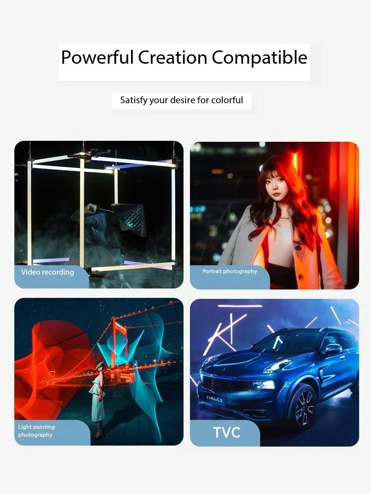 MIAOTU 70FT 114FT 튜브 라이트, RGBWW CCT 2000K-10000K LED 비디오 라이트 완드, 14 가지 효과, 앱 제어 사진 조명