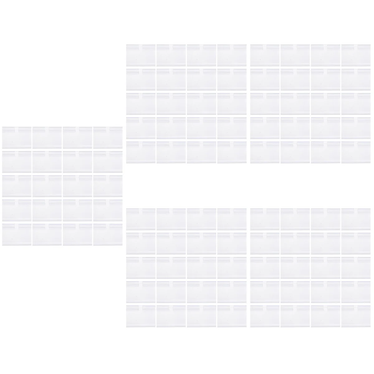 

400 Pcs Double Line Supermarket Label Display Shelves Store Price Tag Pvc Sign Holder Stand