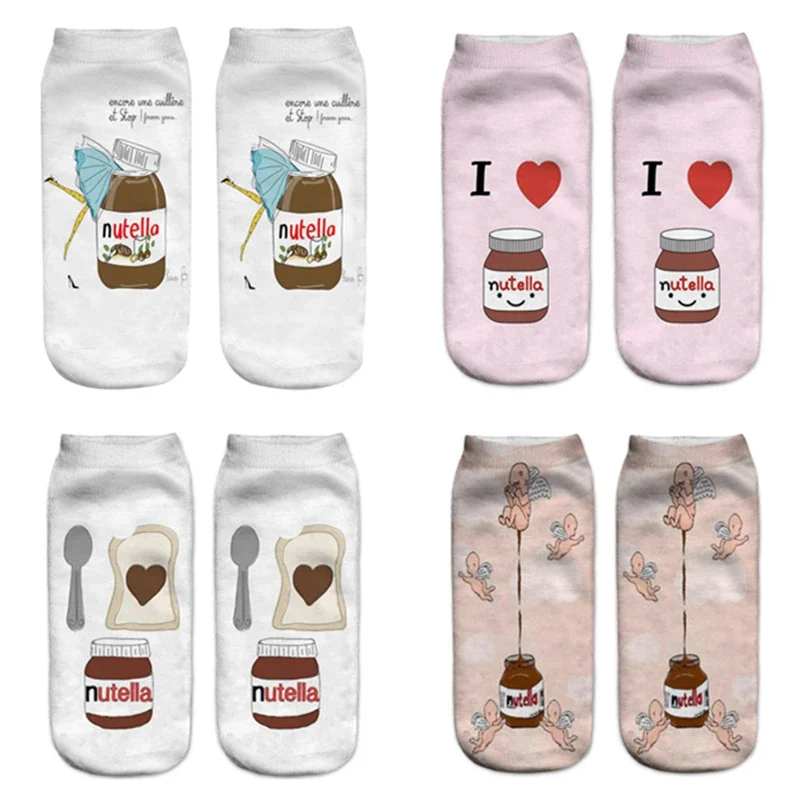Women's Cute 3D Food Print Cartoon Dessert Socks - Fun & Unique Gift