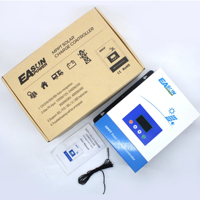 EASUN MPPT ¾籤 Ʈѷ, ¾籤  ͸, ִ 150Vdc Ʈ LCD ¾籤 ַ, 36V V , 80, 100A, 12, 24, 48V