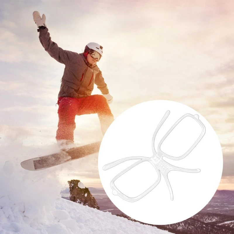 Snowboarding Goggles Prescription Glasses Adapter Ski Goggles Prescription Insert Adapter Clip 140mm Adjustable 3