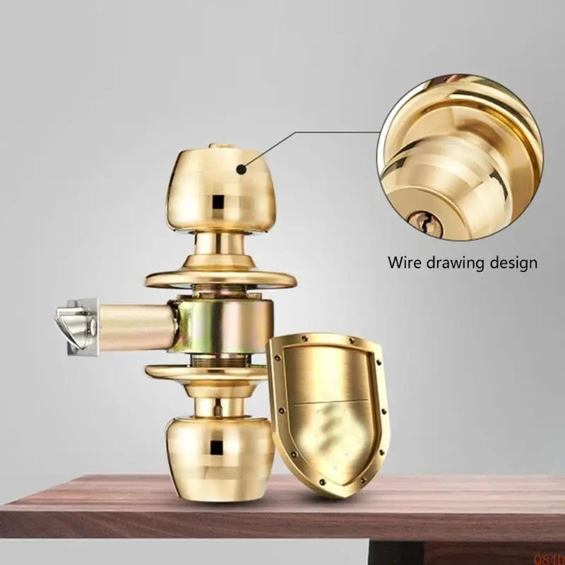 Q84D Keyed Entry Door Knob Ergonomic Designs Door Lock 6cm for Comfortable Grip