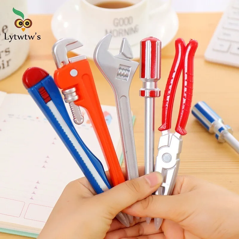 Ballpoint pen 1 Piece Personality Hardware Tools Korean Stationery Creative Ballpoint Pen Quality Pen Caneta Hammer Utility Knife Writing Pen