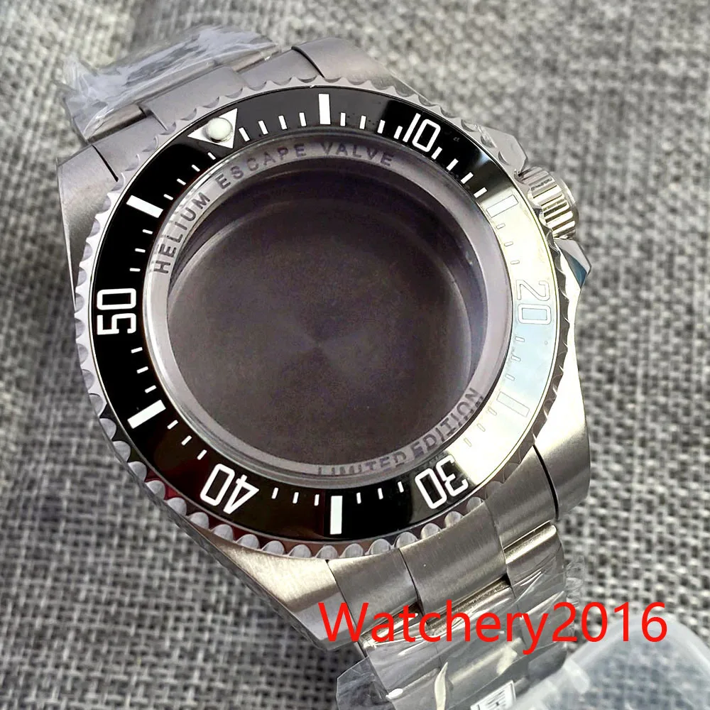 43mm Watch Case Black Bezel Fit Nh35 Watch Bezel Ring 43mm Nh35