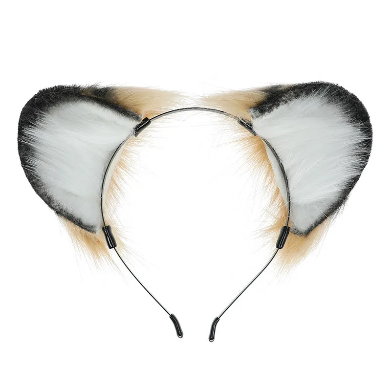 Hair Accessories Hair Bands Hair Band Cosplay Headpiece Halloween Headband Tiger ears cosplay simulation bendable plush Tiger Tail headband fox ears halloween accessories headdress cosplay