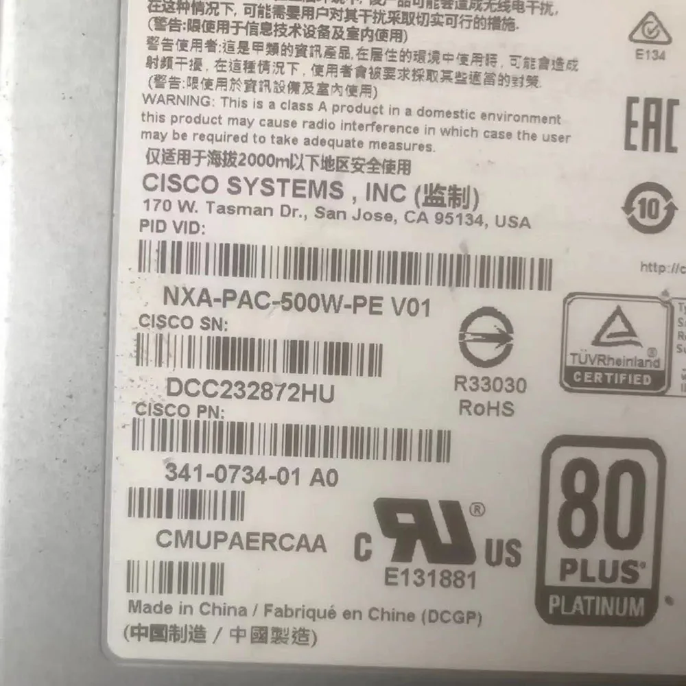 1 PCS 500W For CISCO Power Supply NXA-PAC-500W-PE NXA-PAC-500W-PI 6 1 PCS 500W For CISCO Power Supply NXA-PAC-500W-PE NXA-PAC-500W-PI - Image 4