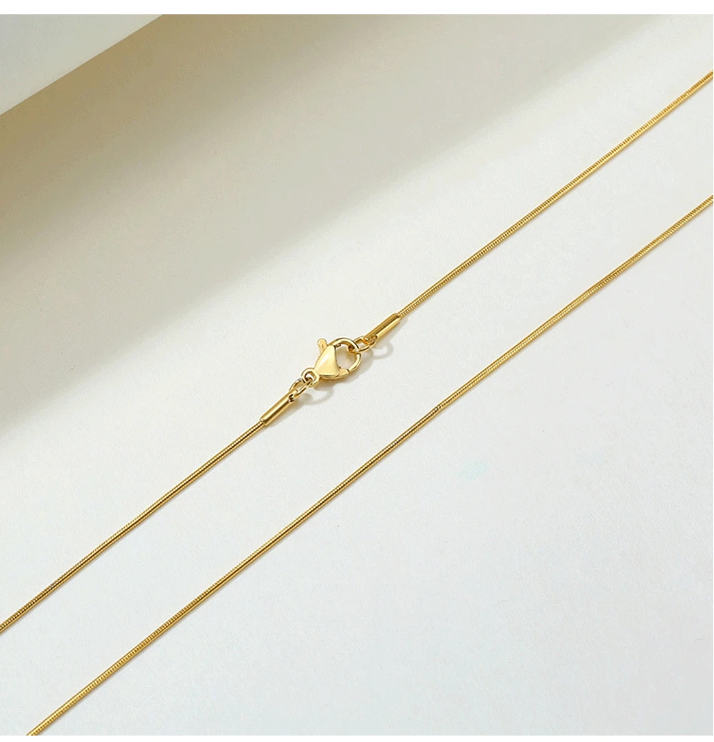 Collana a catena snake da donna in acciaio inossidabile_voghion.com