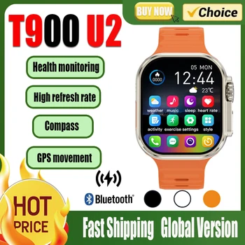 2025 T900 Ultra 2 Astuto Della Vigilanza Degli Uomini 49 millimetri Serie 8 2.3 "Schermo AMOLED NFC Bussola Impermeabile Per Apple Orologio IWO Ultra 8 Smartwatc