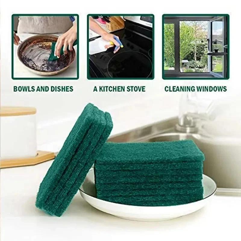 10/20/30-Pack Scrub Pads - Reusable Grease Cleaning Pads for Kitchenware, Non-Scratch Dishwashing & Pot Cleaning (Multipurpose)