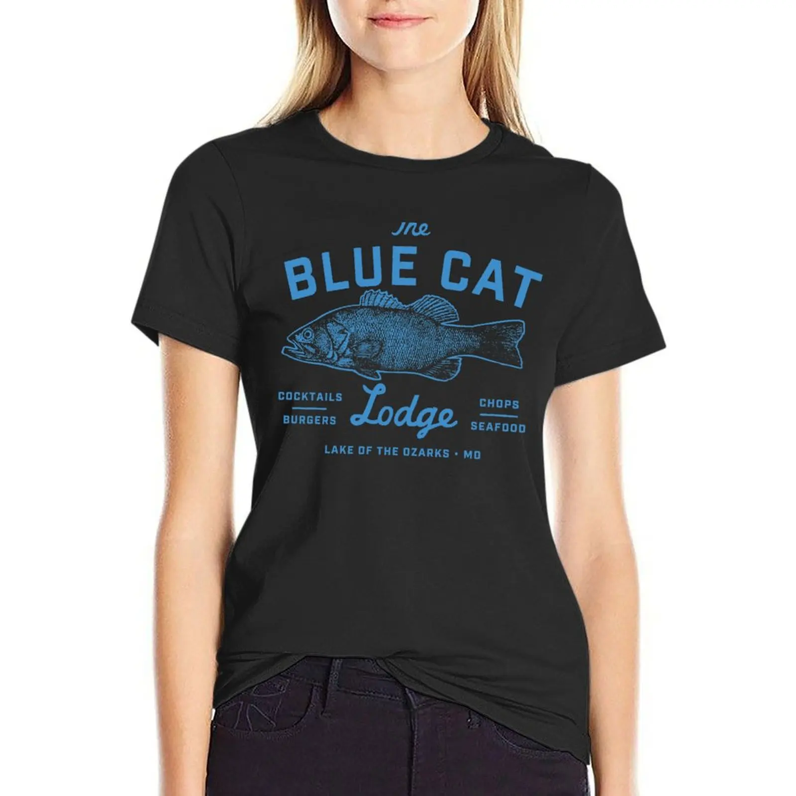 

Blue Cat Lodge T-Shirt t-shirt dress for Women plus size rock and roll t shirts for Women