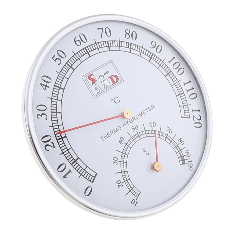 New Sauna Thermometer Stainless Steel Case Steam Sauna Room Thermometer Hygrometer Bath And Sauna Indoor Outdoor Used 0-120℃ 5