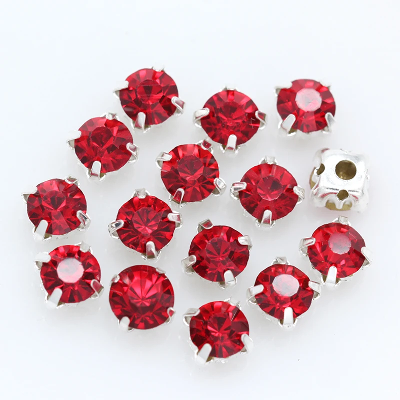 Sew on Crystal Stone Sewing Rhinestones beads loose Rhinestone With Brass  catcher-144 Pieces ( 1Gross)