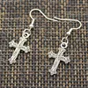 hroryn New Fashion Handmade Cross Egyptian Ankh Life Symbol Flower Cross Pendants Silver Color Earrings For Womens Style 4