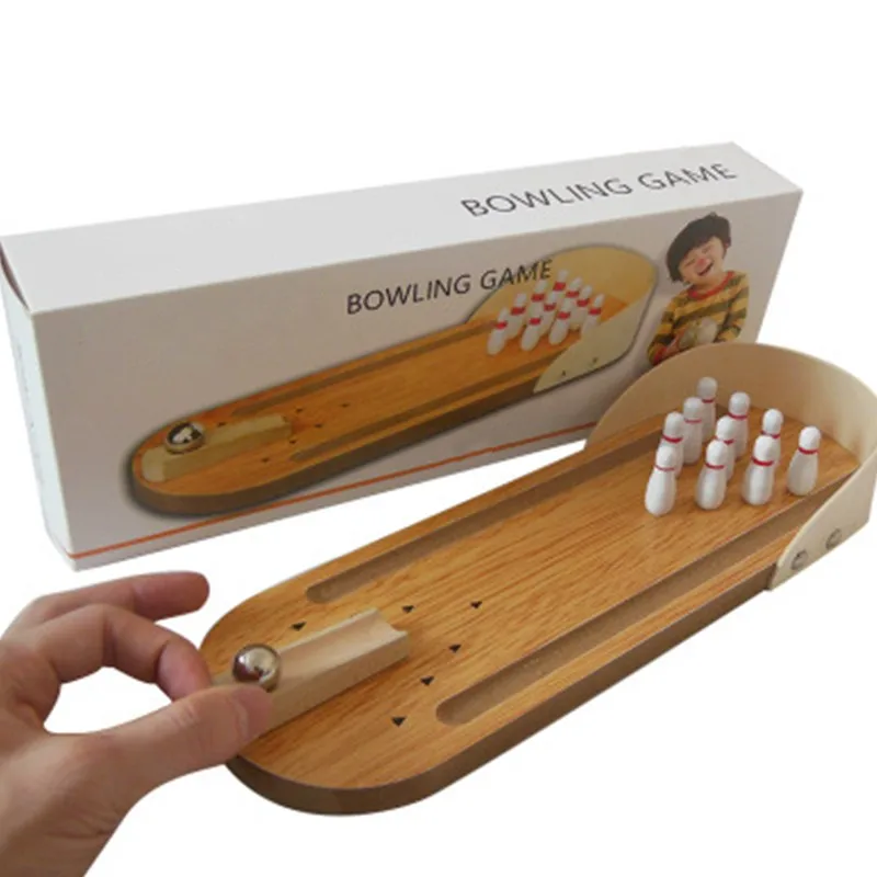 

Wooden Parent-child Fun Table Party Board Games Toys Children's Educational Montessori Toys Kids Gift Mini Bowling Board Games