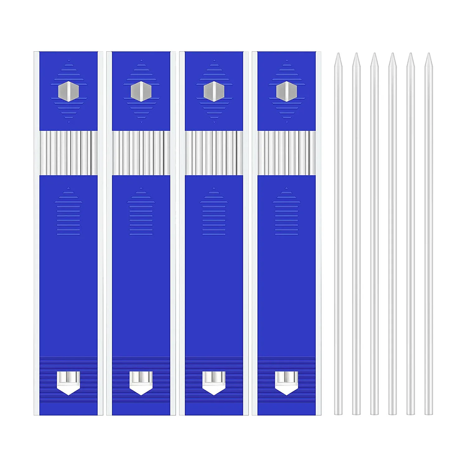 Свинцовые стержни для столярных карандашей, 24 шт., 2,8 мм, белые, твердые механические запасные стержни для замены