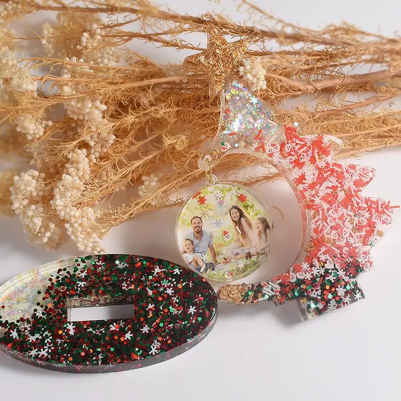 Kristallharz Epoxidharz Bastelform DIY Weihnachtsbaum Fotorahmen Herstellung Werkzeuge Silikon handgemachte Heimdekoration – Detail 10