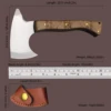 German d2 steel all Tang multi-purpose outdoor axe, jungle survival hatchet, EDC tool hand axe 6