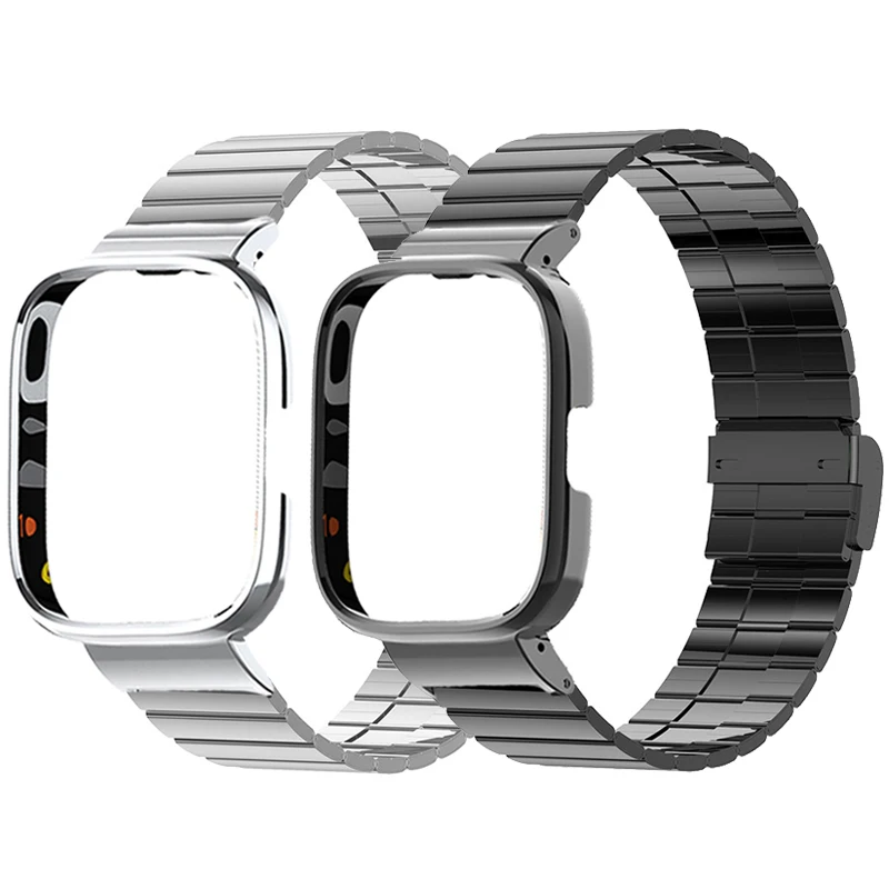 Premium Stainless Steel Watchband with Metal Strap and Bracelet Protective Cover