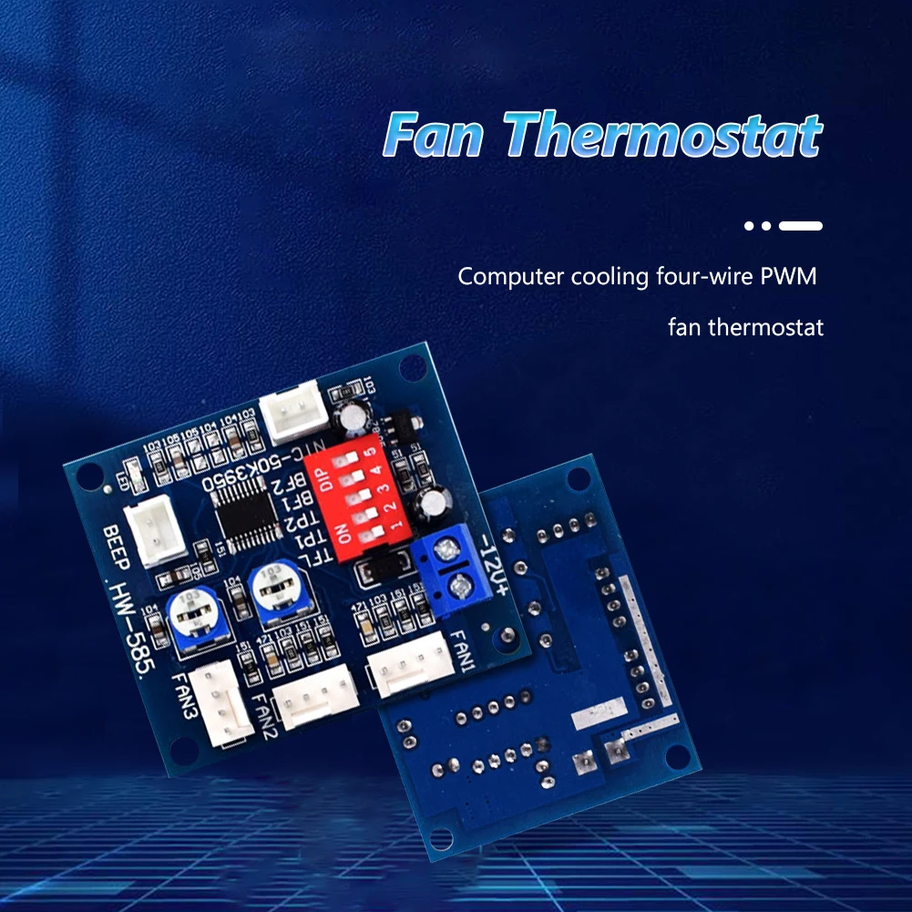 HW-585 PWM Speed Temperature Controller 4 Wire Computer Fan Thermostat Module