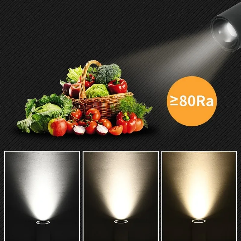 Round Surface-Mounted Adjustable Spotlight Dimmable Enrgy saving LED Recessed Light 7W 9W 12W 15W Living Room Hallway Lighting