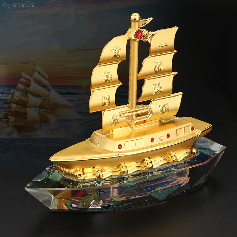 

Creativity Smooth Sailing Ornament Tabletop Crafts Lucky Fortune Car Interior Decoration Home Living Room Decor Accessory