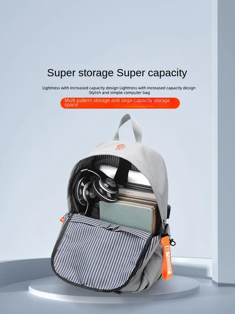 QINNXER 2024 New Fashionable and Minimalist Travel Trend Couple High School Student multifinonal travel Laptop backpack for Men