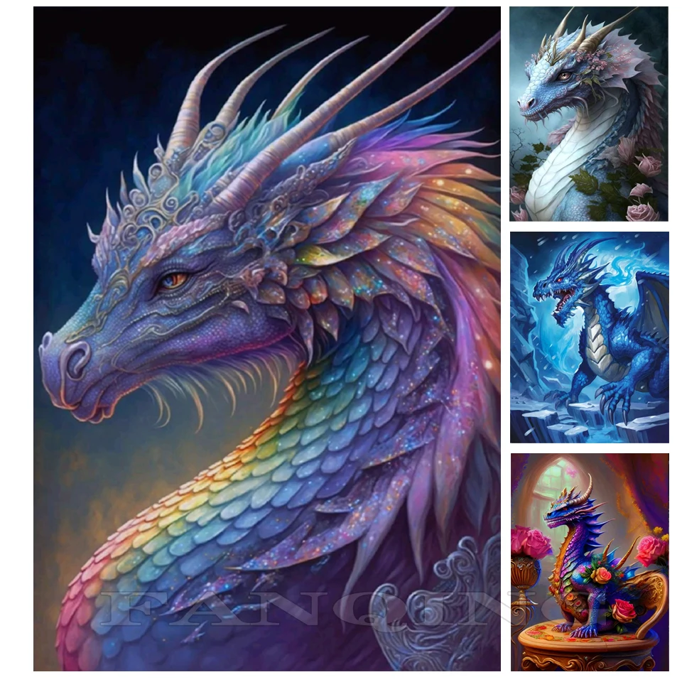 Diamond Painting Dragon Fantasy Animal Picture Diamond Art Mosaic  Embroidery Picture of Rhinestone Cross Stitch Kits Home Decor - AliExpress