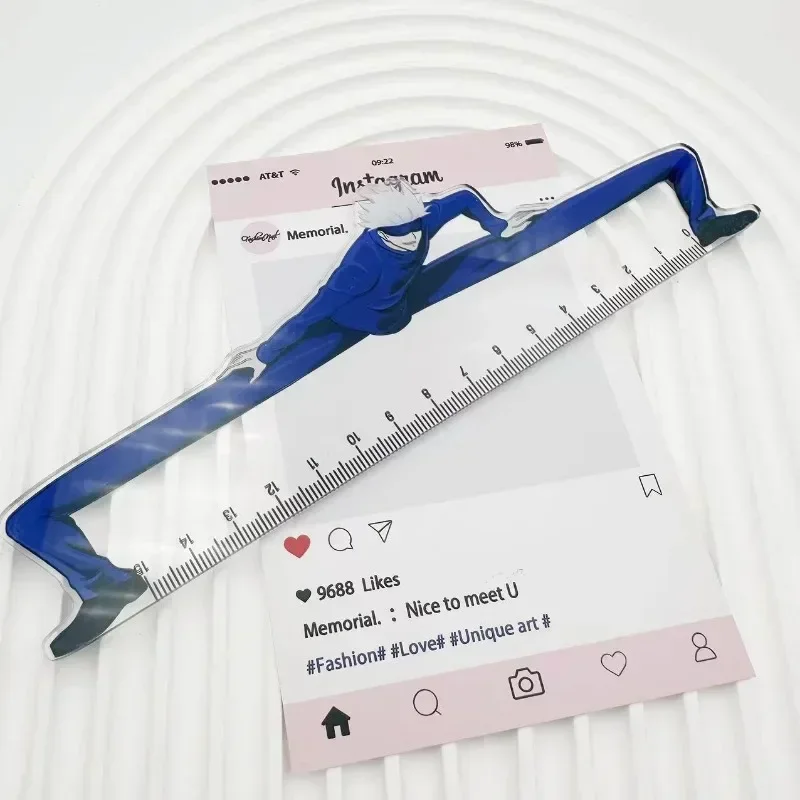 Satoru Gojo Clear Plastic Ruler – Japanese Anime Themed Student Stationery Gift