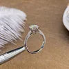 NKHOG Real 3 Carat Moissanite Rings For Women 925 Sterling Silver Classic 6 Claws Engagement Band Jewelry Romantic Wedding Ring 4